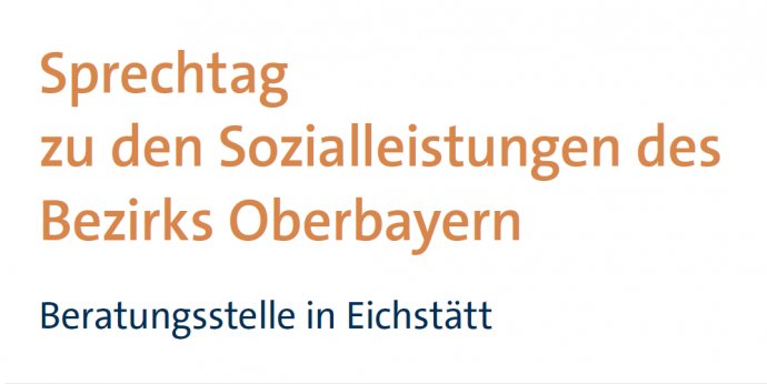 Sprechtag zu den Sozialleistungen des Bezirks Oberbayern